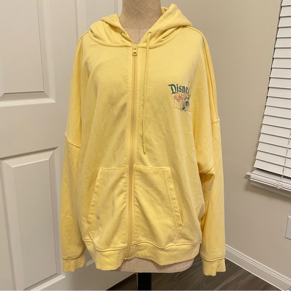 Disneyland Yellow Zip-Up Hoodie Size XL - Picture 1 of 9